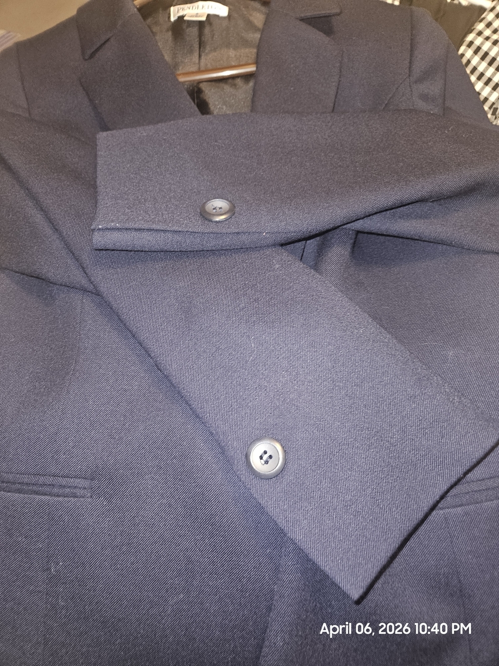 Pendleton Womens Navy 100% Virgin Wool Blazer - Picture 5 of 9